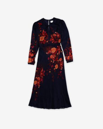 Saloni Seidenkleid Claudia Midi