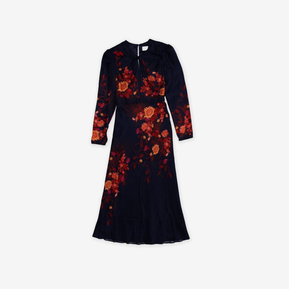Saloni Seidenkleid Claudia Midi