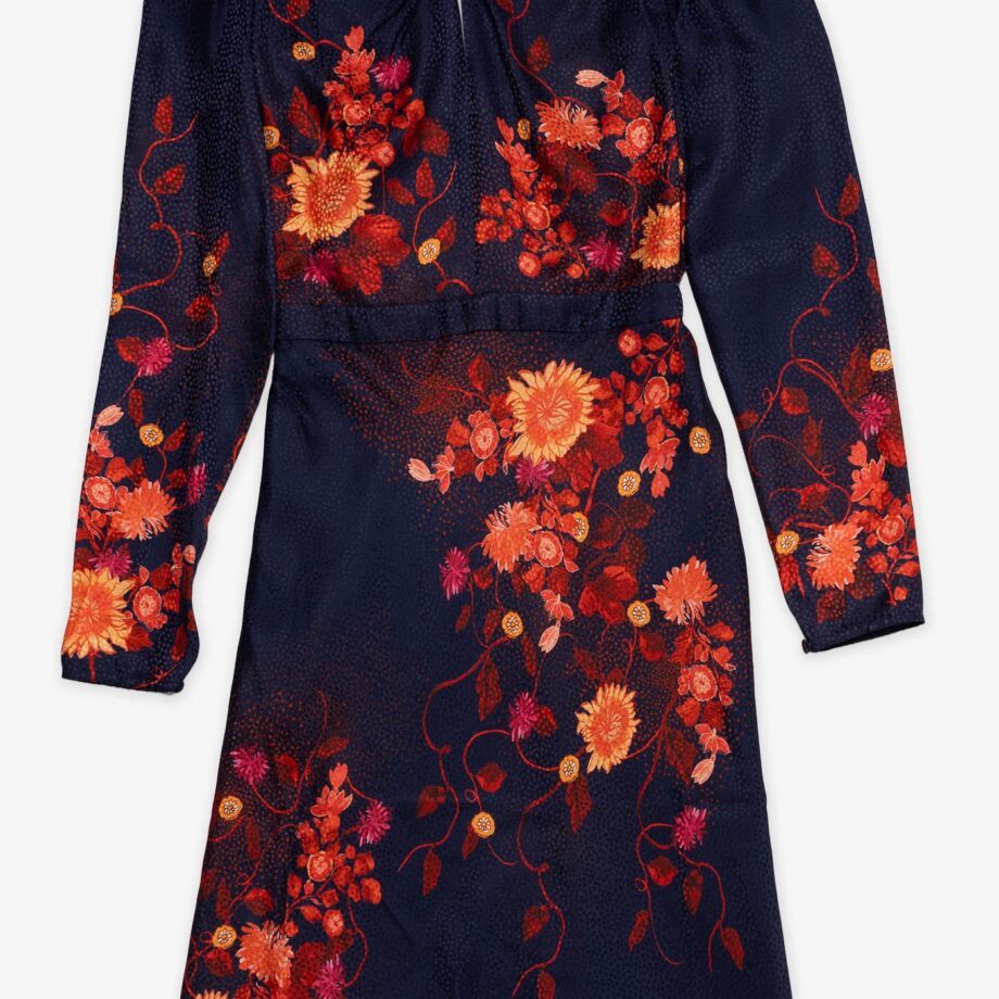 Saloni Seidenkleid Claudia Midi