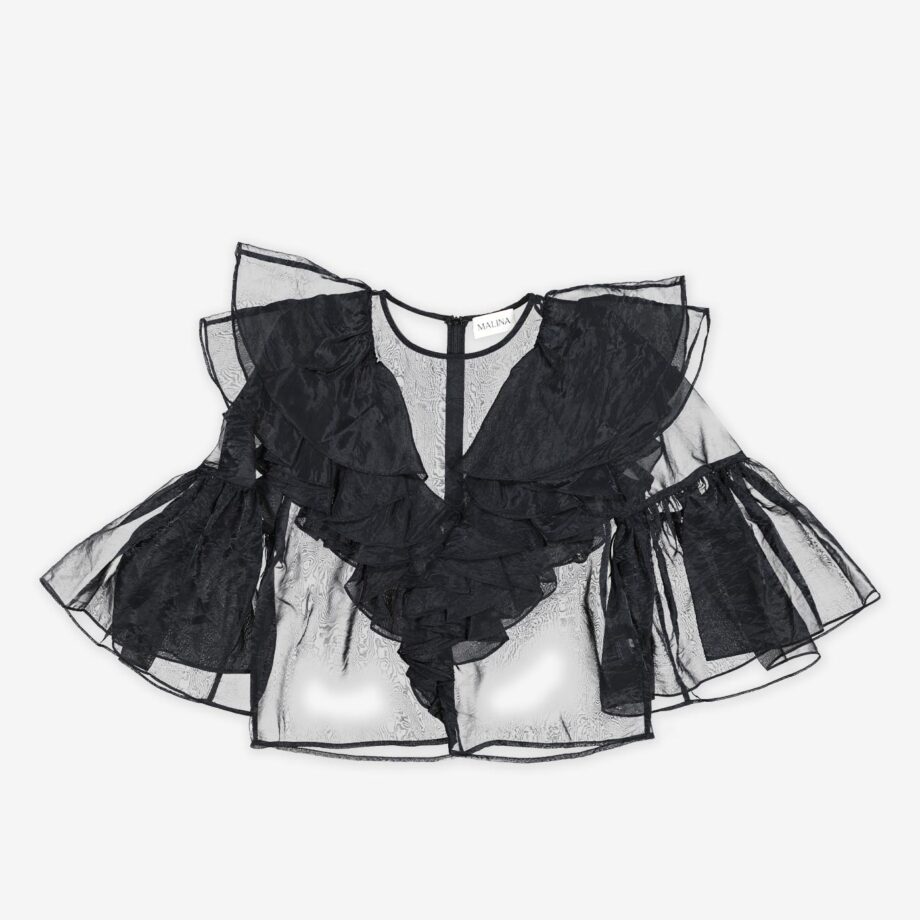 by Malina Bluse Alexia organza frill top