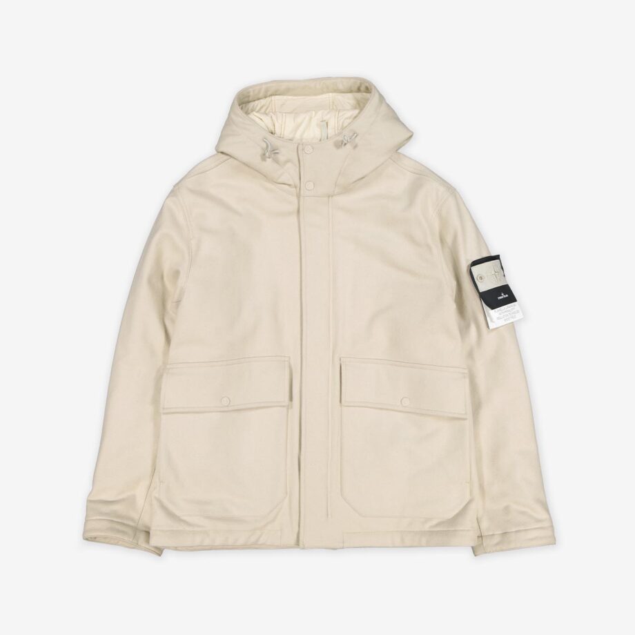 Stone Island Jacke mit Kapuze Ghost Kompass Patch