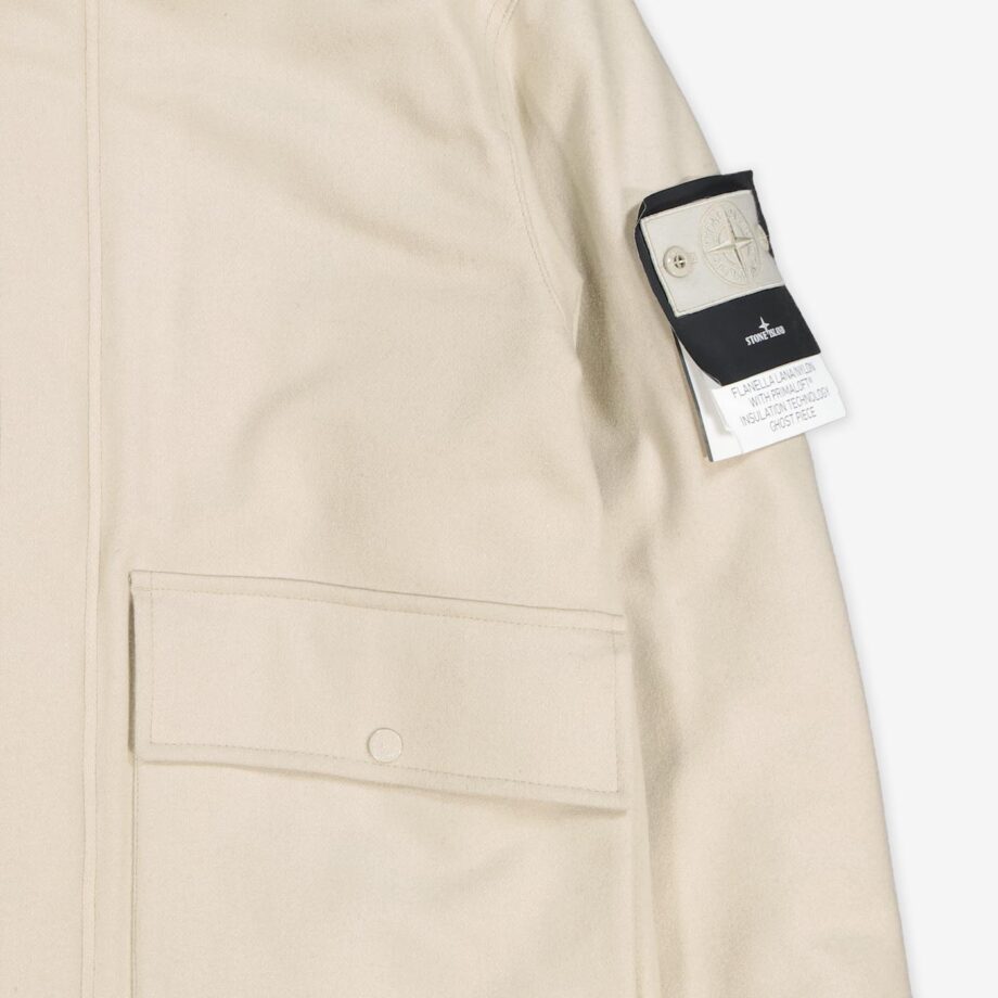 Stone Island Jacke mit Kapuze Ghost Kompass Patch