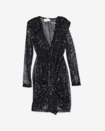 Le Twins Kleid Draped V-Ausschnitt Short