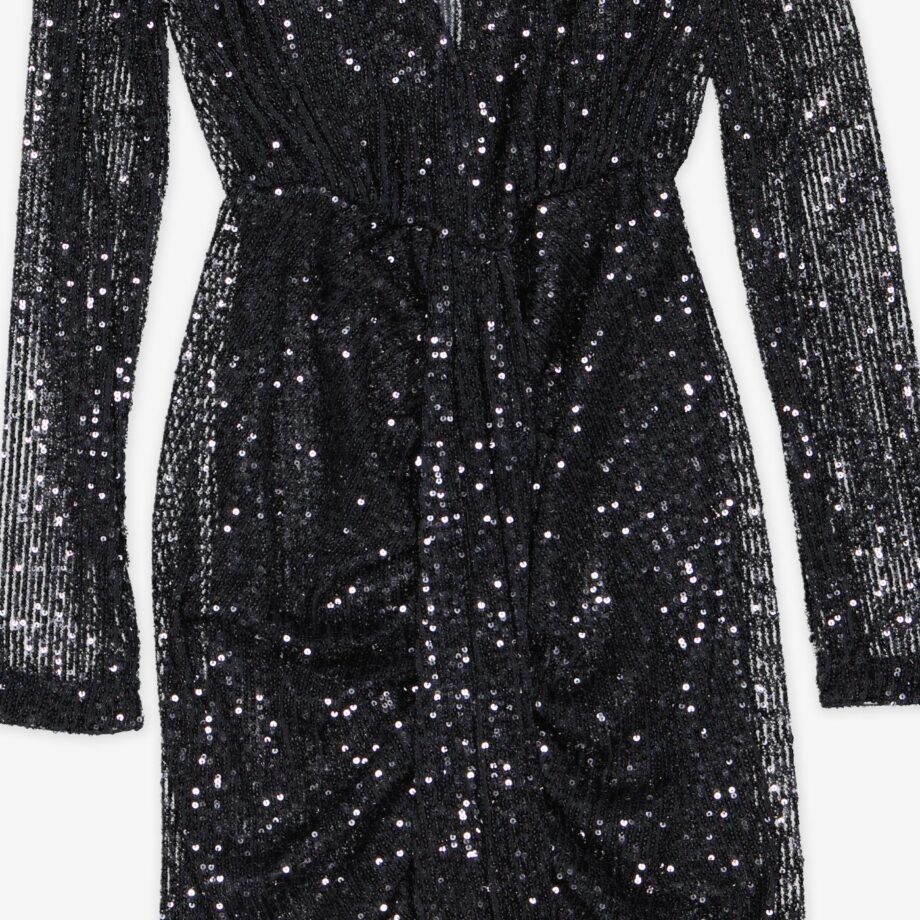 Le Twins Kleid Draped V-Ausschnitt Short