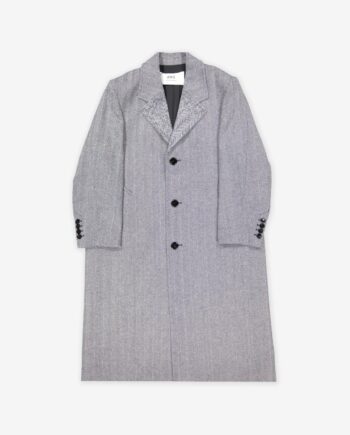 ami Mantel Oversized Herringbone Wool