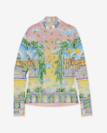 Casablanca Top L/A Printed Mesh