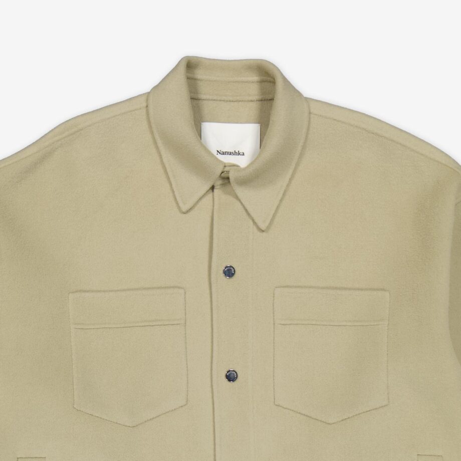 Nanushka Overshirt Martin Double Twill Silk