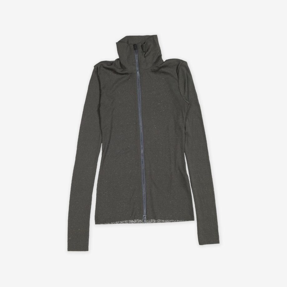 Nanushka Top mit Zip Judson Mesh Jersey