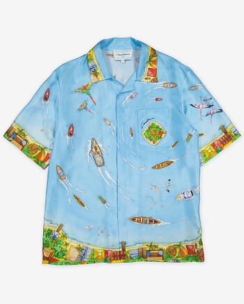 Casablanca Hemd K/A Cuban Collar Silk Twill
