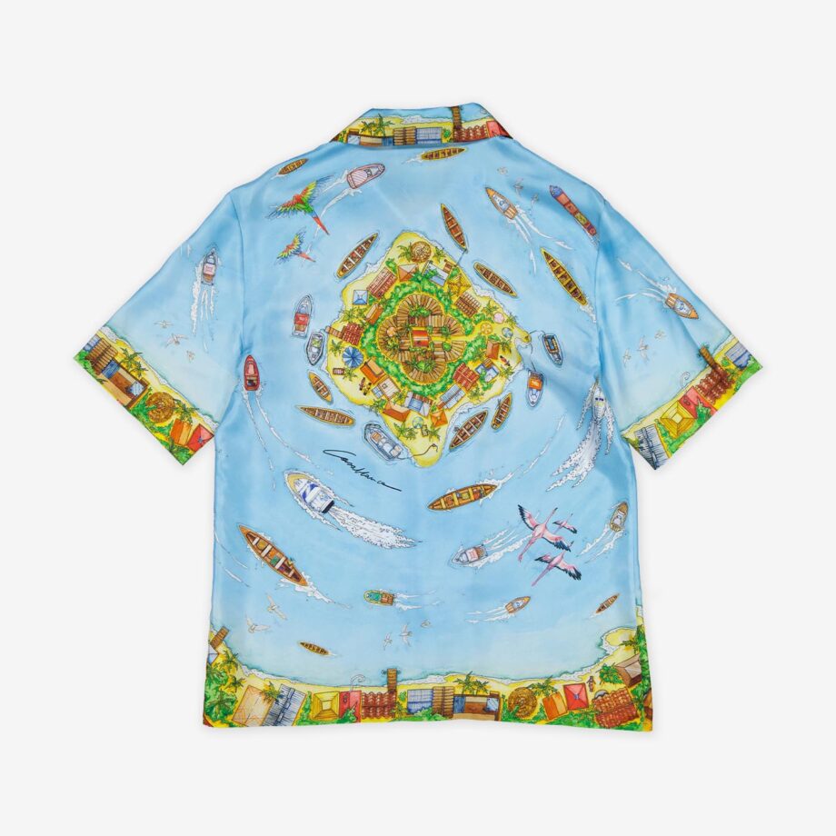 Casablanca Hemd K/A Cuban Collar Silk Twill