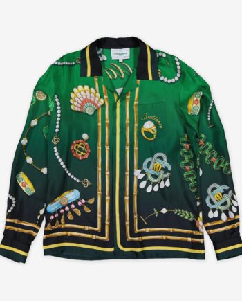 Casablanca Hemd L/A Cuban Collar Silk Twill