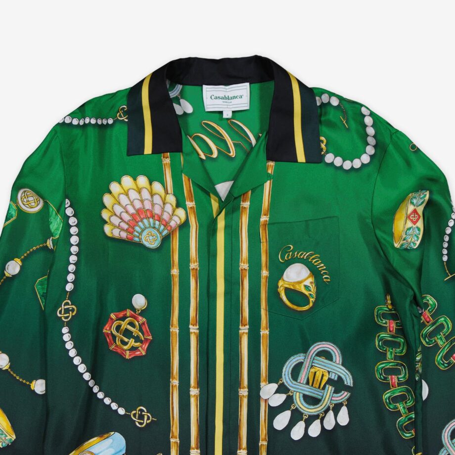 Casablanca Hemd L/A Cuban Collar Silk Twill