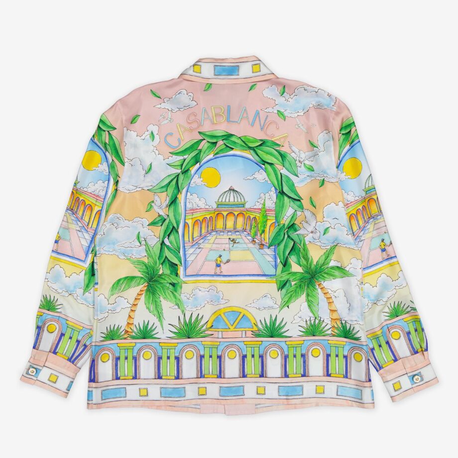 Casablanca Hemd L/A Cuban Collar Silk Twill