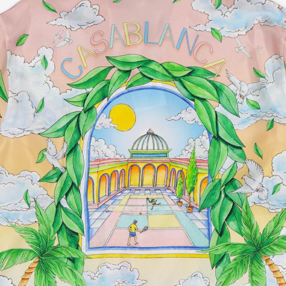 Casablanca Hemd L/A Cuban Collar Silk Twill