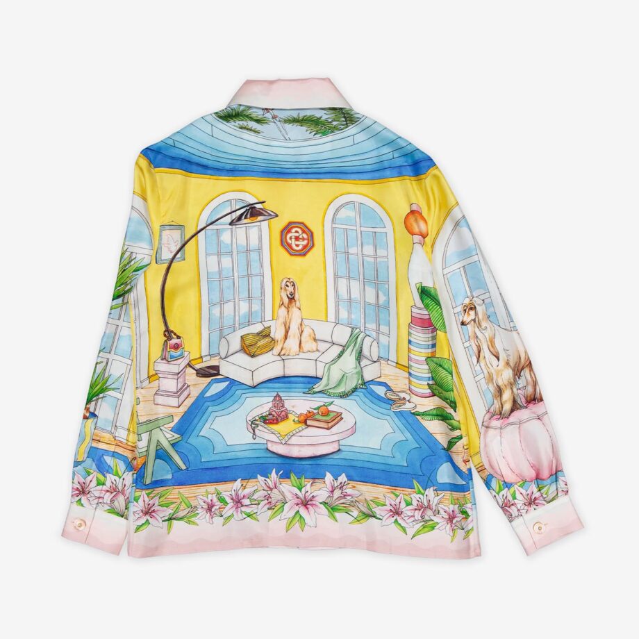 Casablanca Hemd L/A Cuban Collar Silk Twill
