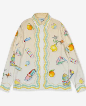 Casablanca Bluse L/A Cuban Collar