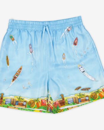 Casablanca Shorts Silk Twill Maison Sur Piloti