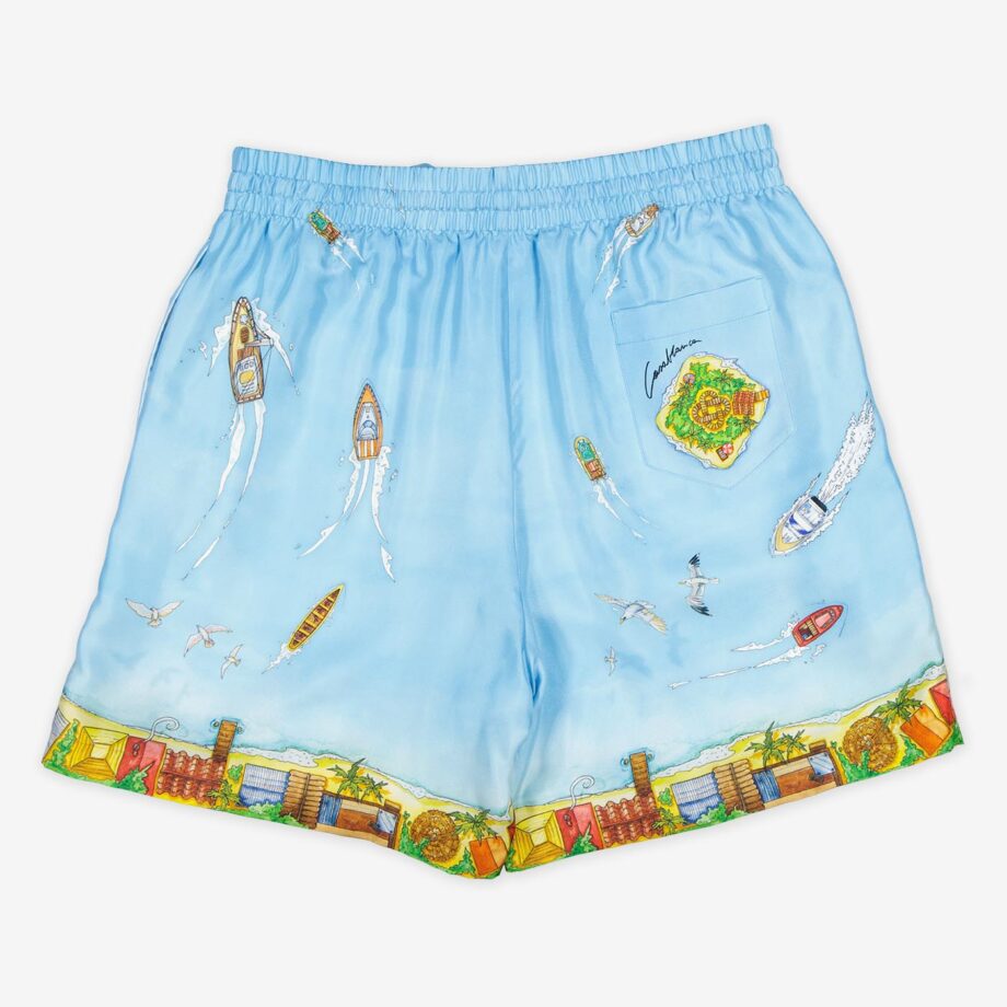 Casablanca Shorts Silk Twill Maison Sur Piloti