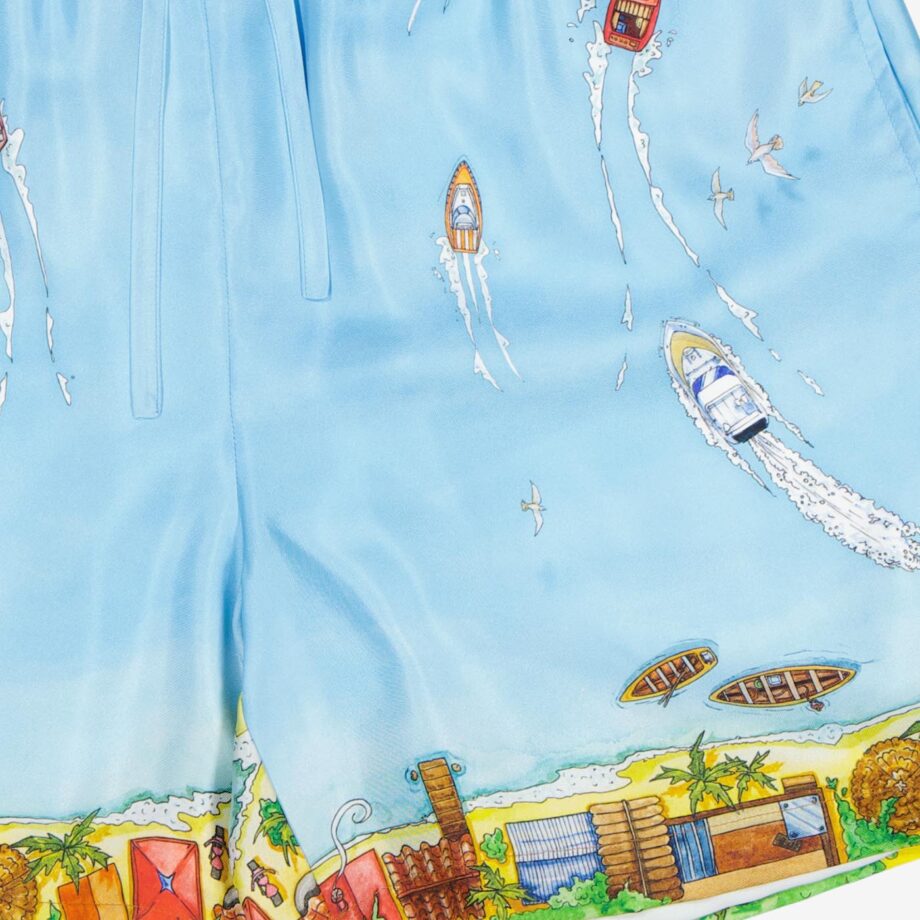 Casablanca Shorts Silk Twill Maison Sur Piloti