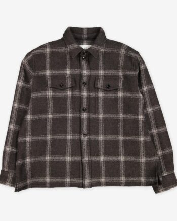 ami Overshirt Loose with Chest Pocket Check Wool