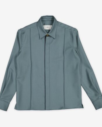 ami Hemd Classic Pintuck Wool Gabardine