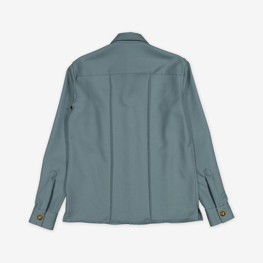 ami Hemd Classic Pintuck Wool Gabardine