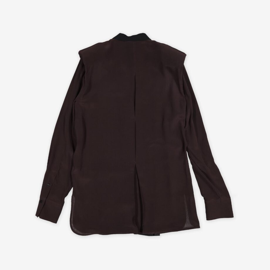 Victoria Beckham Bluse Contrast Collar Silk