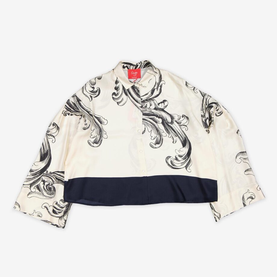 CO.GO Seidenbluse ornament