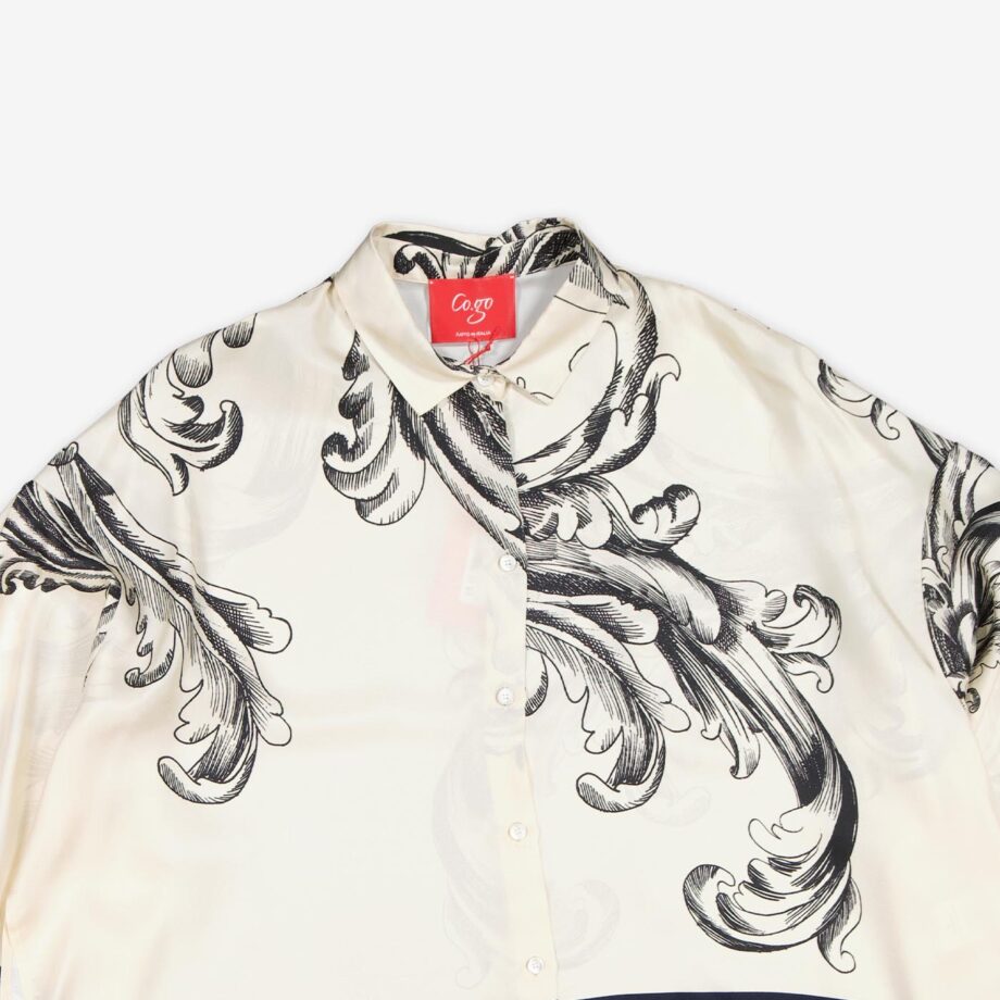 CO.GO Seidenbluse ornament